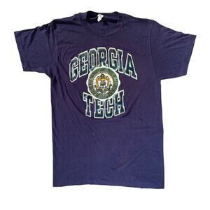 Vintage Georgia Tech 80s Graphic T-shirt Single Stitched - L